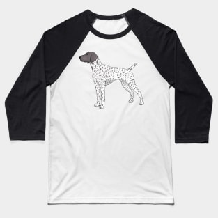 German Shorthaired Pointer dog cartoon illustration Baseball T-Shirt